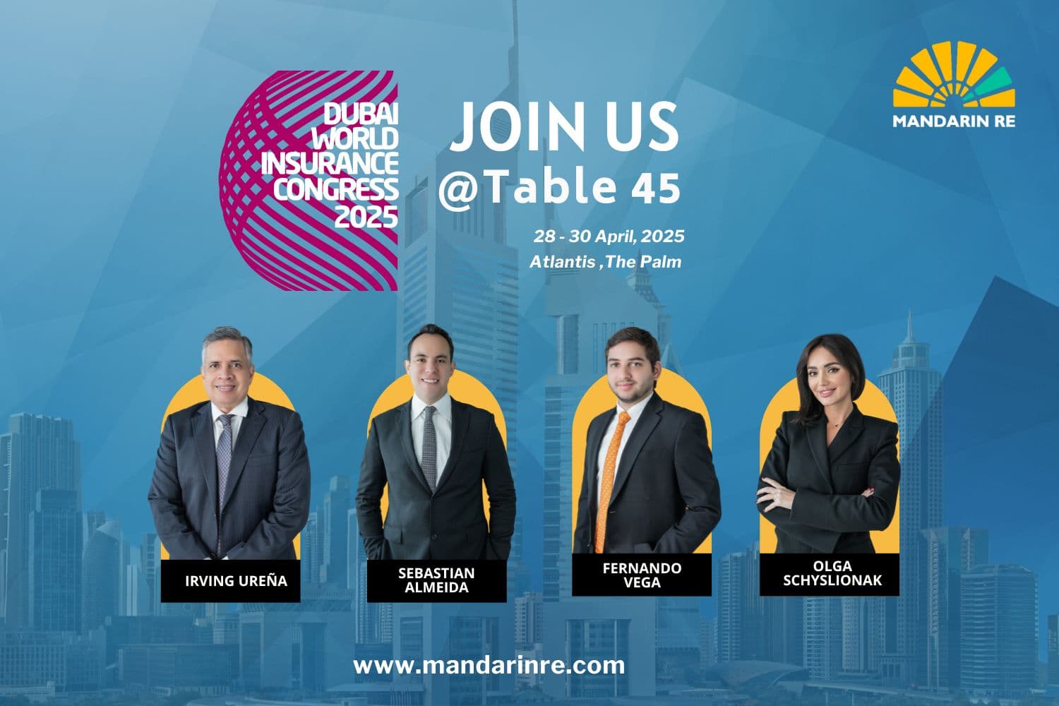 Mandarin Re to Attend the 8th Annual Dubai World Insurance Congress 2025