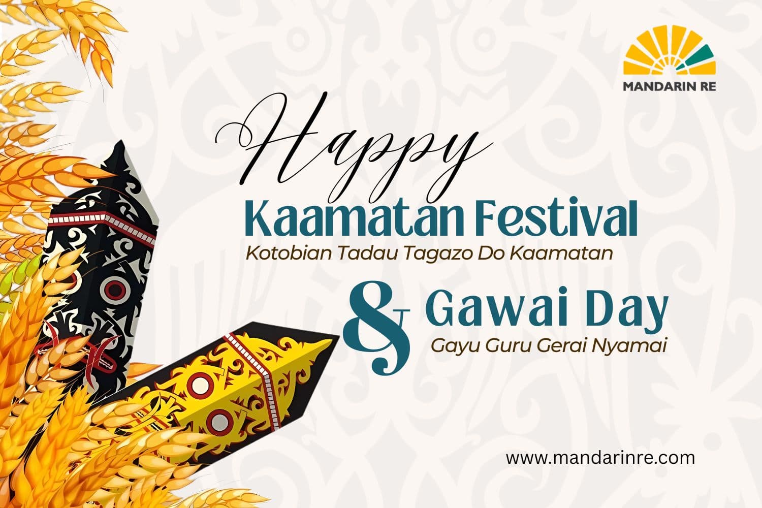 Mandarin Re Extends Warm Wishes for Kaamatan and Gawai