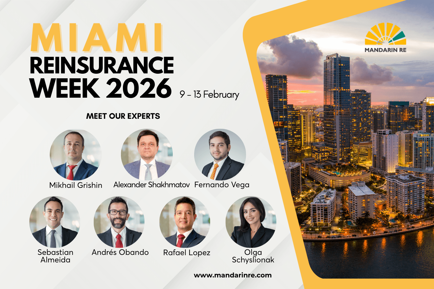 Mandarin Re to Attend Miami Reinsurance Week 2026