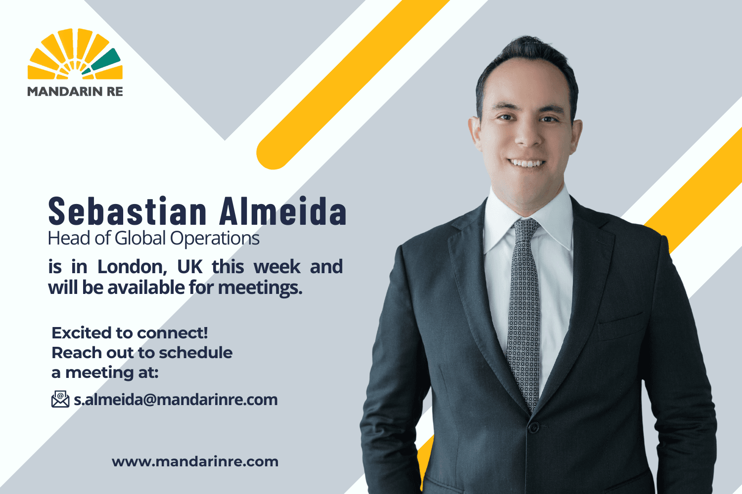 Mandarin Re Strengthens Presence in London Market with Sebastian Almeida’s Visit