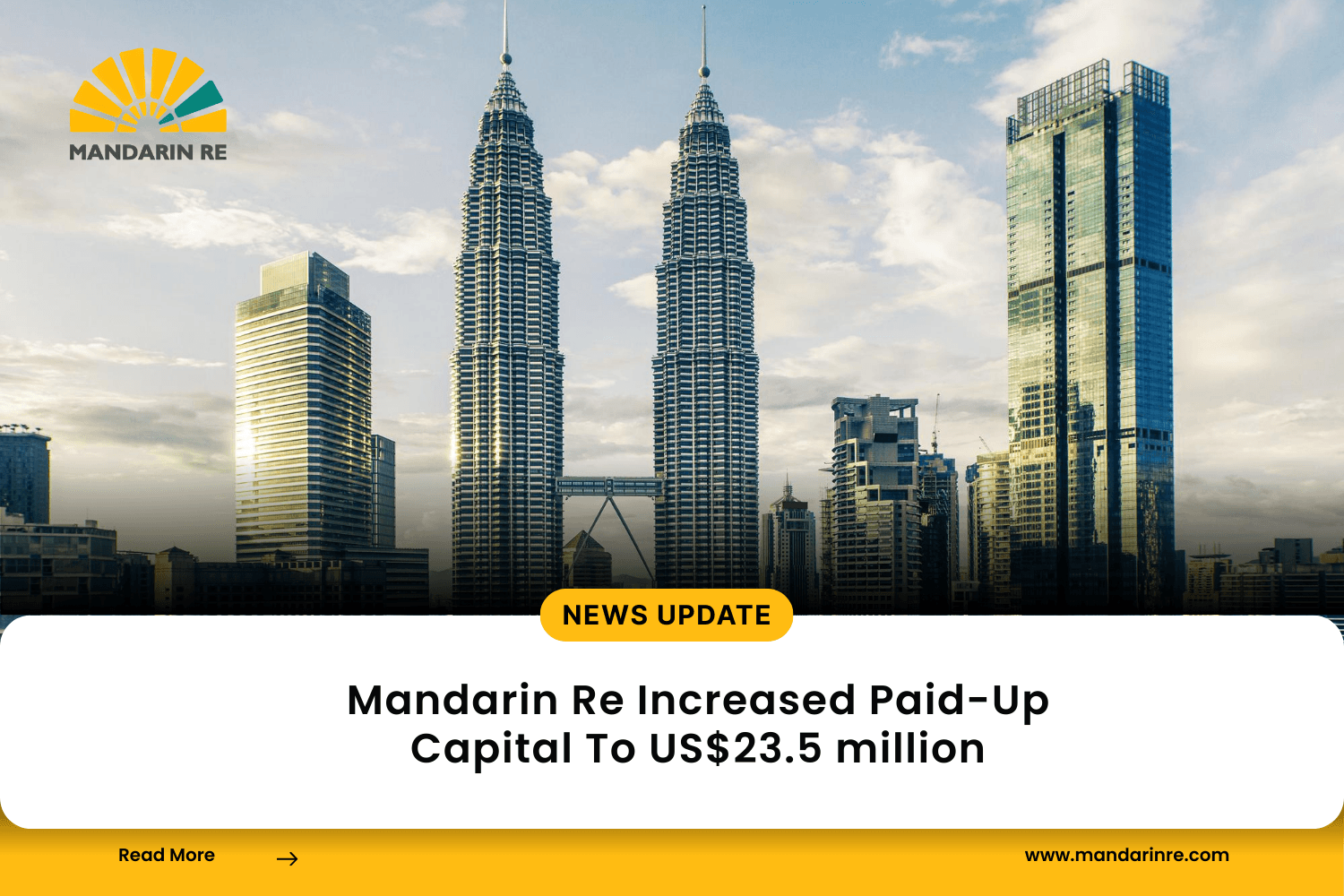 Mandarin Re Strengthens Position with Paid-Up Capital Increase to US$23.5 Million