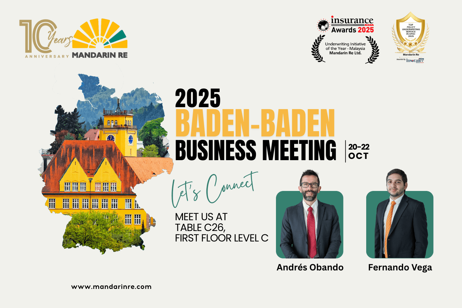 Mandarin Re to Participate in Baden-Baden Reinsurance Meeting 2025